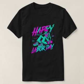 Feliz Dia do Trabalhador Tipografia Camiseta Desig