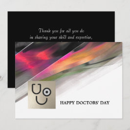 Feliz Dia dos Médicos. Cartões de saudação simples