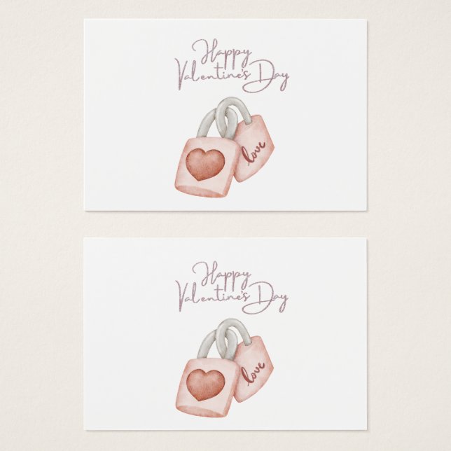 Feliz Dia dos Namorados Amor Bloquear Coração Româ (Frente & Verso)