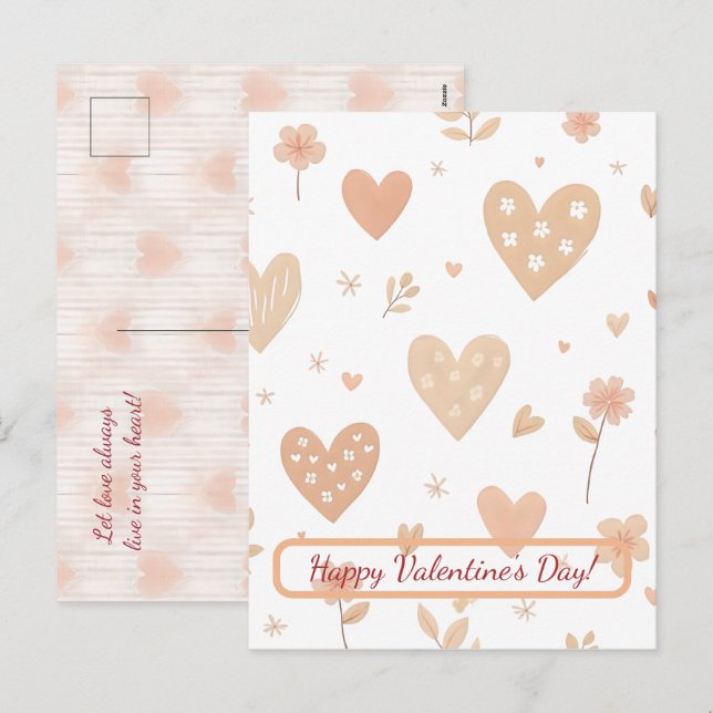 Feliz Dia dos Namorados! Cartão do Dia dos Namorad (Frente/Verso)