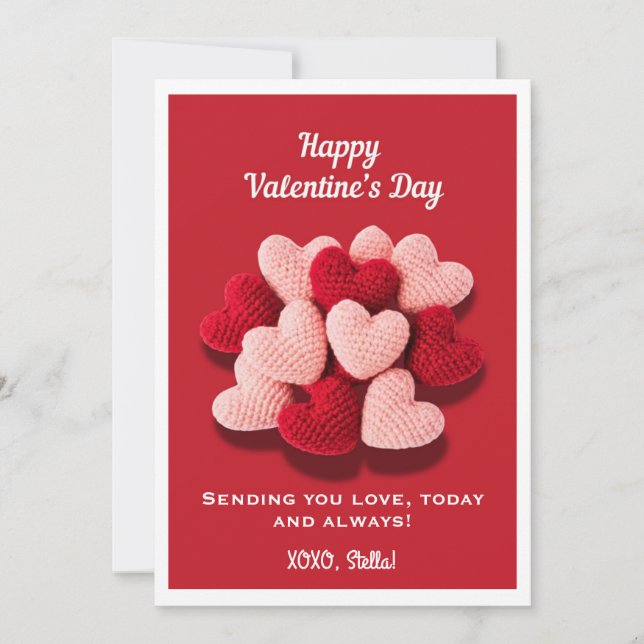 Feliz Dia dos Namorados Cartão Plano de Coração de (Frente)