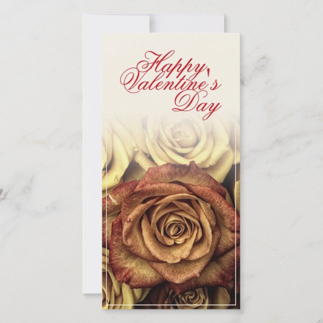 Feliz dia dos namorados com buquê de rosas amarela (Frente)
