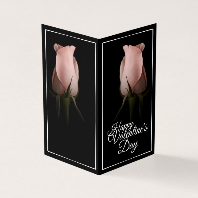 Feliz Dia dos Namorados com rosa rosa (Exterior)