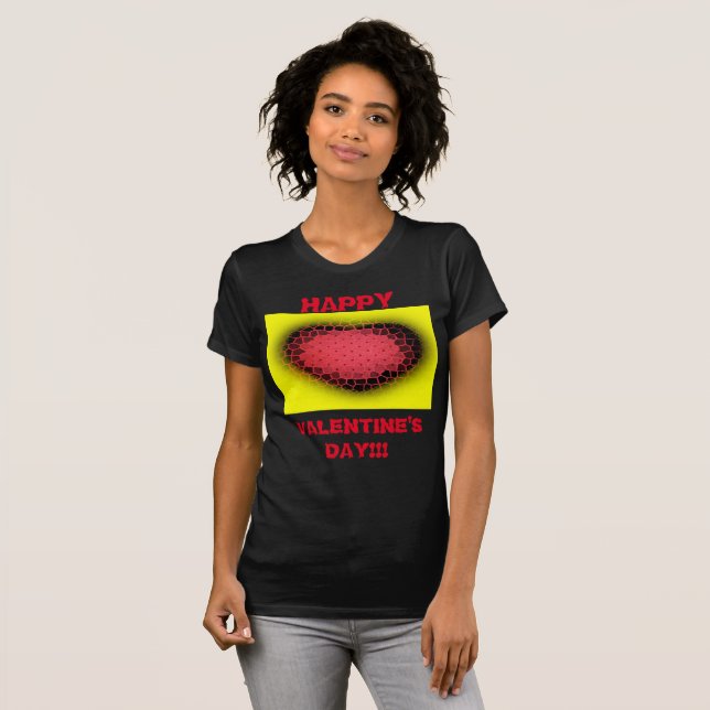 Feliz Dia dos Namorados Mulheres T-Shirt (Frente Completa)
