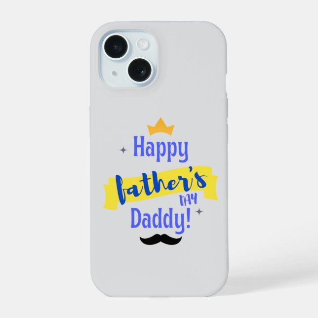 Feliz Dia dos Pais Papai | Capa de iPhone (Verso)