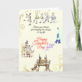 Feliz Dia dos Professores (Festivos) - Cartão de S