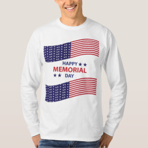 Feliz Dia Memorial Longa Folga T-Shirt
