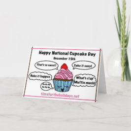 Feliz Dia Nacional do Cupcake - Cartão de Receita 