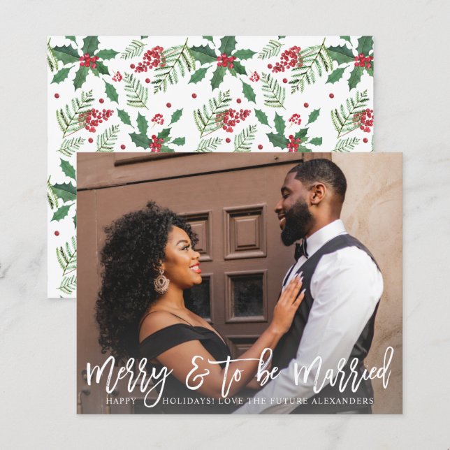 Feliz do orçamento e Foto do Noivado a ser casado (Frente/Verso)