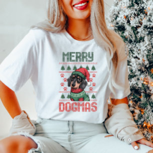 Feliz Dogmas Natal Camiseta Mulher