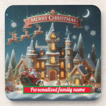 Feliz Duro de plástico porta copos de Natal