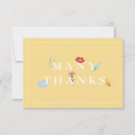 Feliz e alegre floral colorido, obrigado cartões