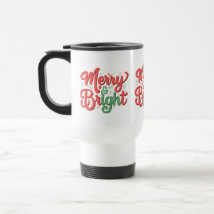 Feliz e alegria festiva Caneca de viagem em movime