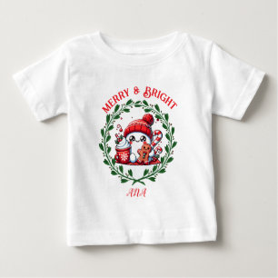 Feliz e brilhante T-Shirt de Natal Moderno