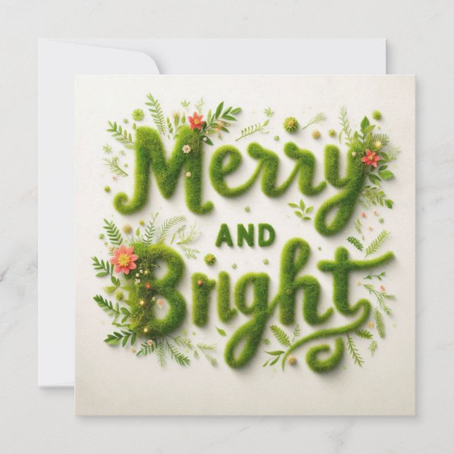Feliz e Brilho, Cartões de Saudação de Natal (Frente)