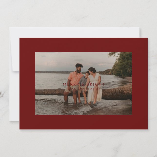 Feliz e Brilho de Cartões de fotos de Borda Grande (Frente)