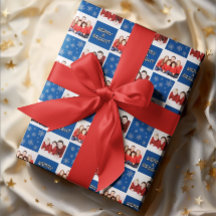 Feliz e Brilho Frio de Neve Foto Azul