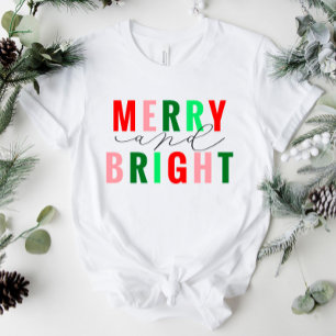 Feliz e Camisa de Natal Bright