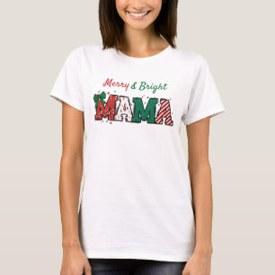 Feliz e camisa de Natal da Mama Brilhante