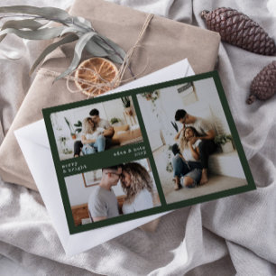 Feliz e Cartão com fotos de férias minimalista bri