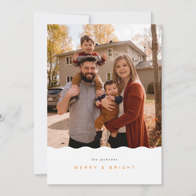 Feliz e Cartões de fotos brilhante com quadro ondu (Frente)