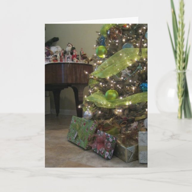 "Feliz e Natal Brilhante" - Cartão Saudável (Frente)