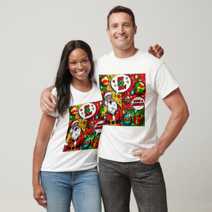 Feliz e Pop Brilhante - Camisa de Natal Negrito