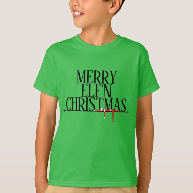 Feliz Elf'n Natal T-Shirt (Frente)