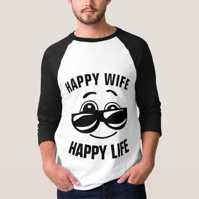 FELIZ ESPOSA FELIZ T-shirts DE VIDA (Frente)