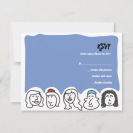 FELIZ FACES Bar Bat Mitzvah — Cartão de Resposta d