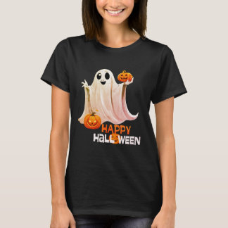 Feliz Fantasma Feliz Camiseta de Halloween