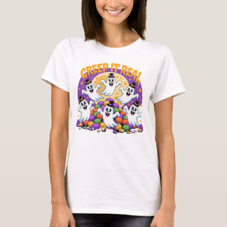 Feliz Fantasmas - uma camiseta divertida do Dia da