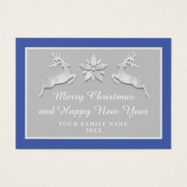 Feliz Feliz ano novo de Natal Nome Cinza Azul