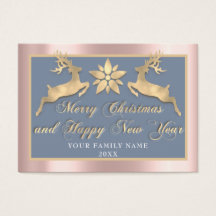 Feliz Feliz ano novo de Natal Nome Foto RoseBlue