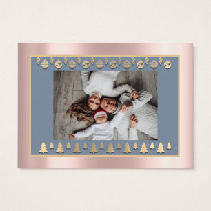 Feliz Feliz ano novo de Natal Nome Foto RoseBlue