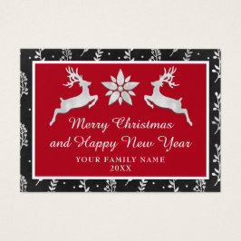 Feliz Feliz ano novo de Natal - Prata Negra