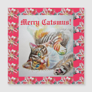 Feliz Feliz de Gato Feliz Cartão Magnético de Na