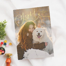 Feliz Feliz Feliz Floreio Mínimo 1 Foto de Natal