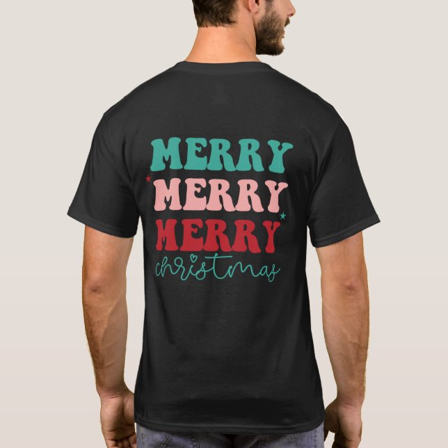 Feliz Feliz Feliz Natal Camisa (Verso)