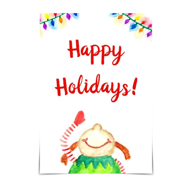 "Feliz feriado" Cartão Elf Feliz (Criador carregado)