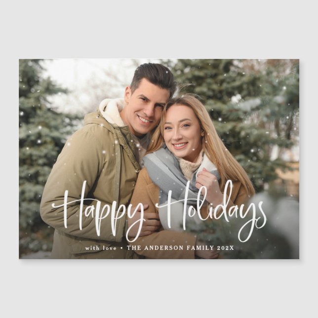 Feliz feriado com a saudação de fotos da sua famíl (Frente)