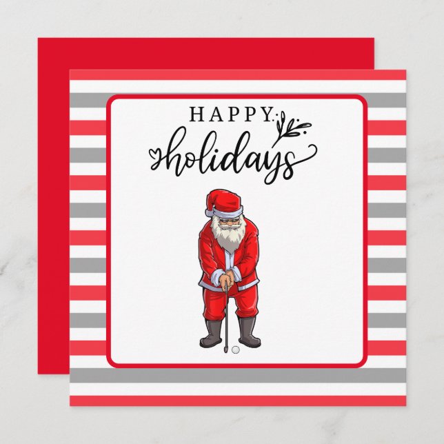 Feliz Feriado de Golfe com Natal (Frente/Verso)