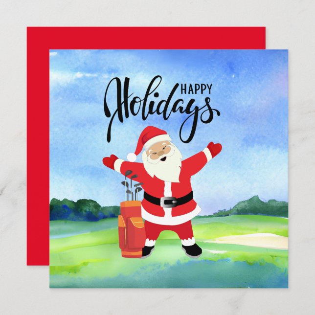 Feliz Feriado de Golfe com Natal (Frente/Verso)