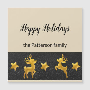 Feliz Feriado Personalizado com o Ouro Reindeer