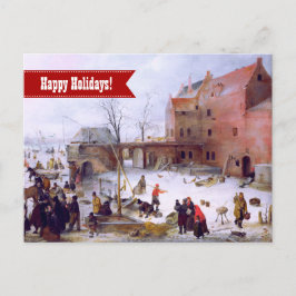 Feliz Férias. Cartão de Natal De Arte Fina