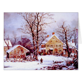 Feliz Férias. Cartões de Natal da Cena de Inverno