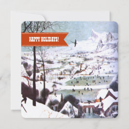 Feliz Férias. Cartões de saudação de natal de arte