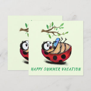 Feliz Férias de Verão - Ladybug Feliz com Telefo