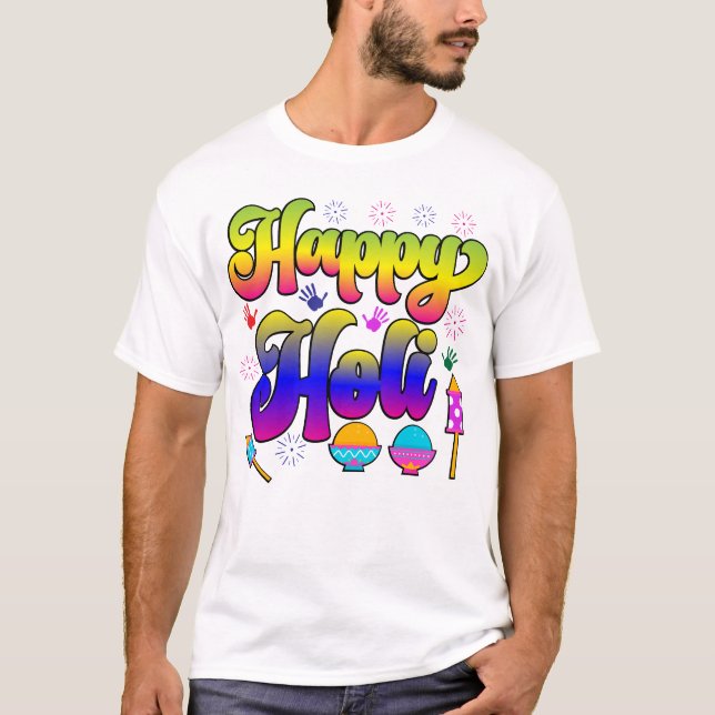 Feliz Festival Holi 2023 T-shirt (Frente)