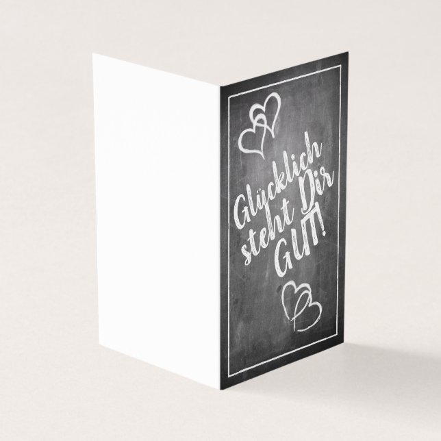 Feliz fica bem em você! - no estilo quadro negro (Exterior)